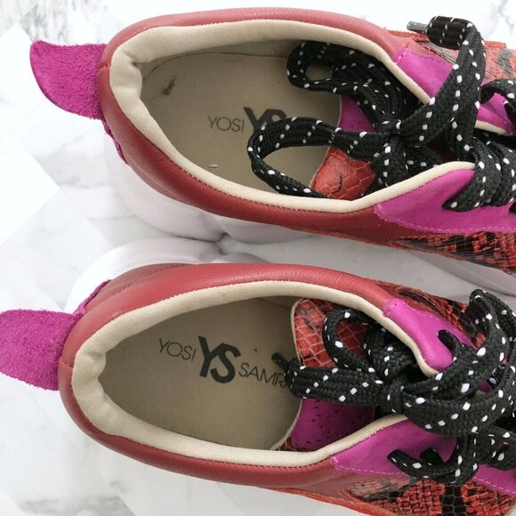 YOSI SAMRA Palmer Sneaker Animal Print in Pink Size 8 - Picture 5 of 8